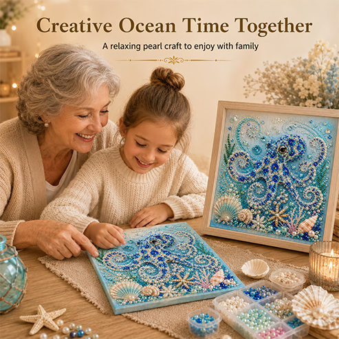 š„ Last Day 49% OFF - šāØ Ocean Theme Pearl Art DIY Kit ā Relaxing DIY Craft to Create Stunning Coastal Artwork