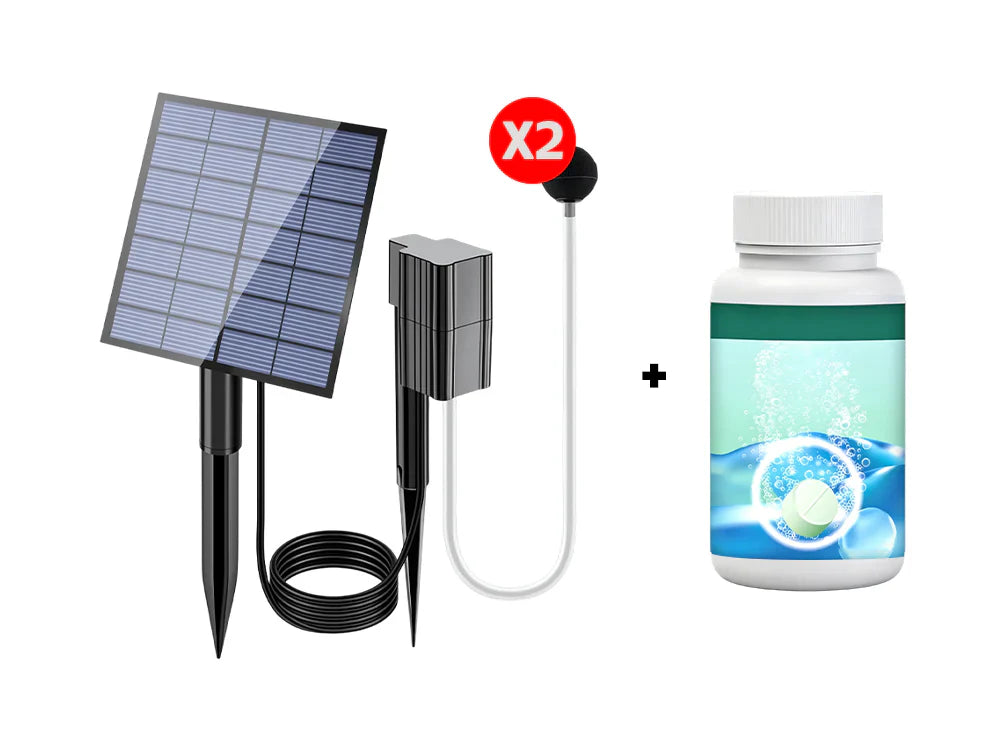 📢📢50% OFF !! ⏰Solar Pond Aerator with Air Pump