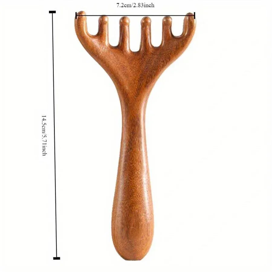 sandalwood gua sha comb