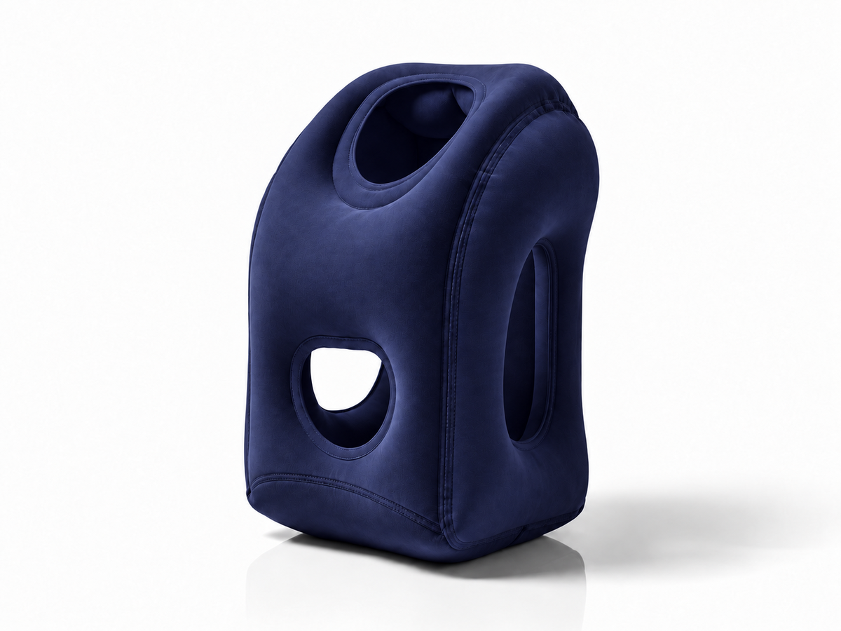 ✈️ LIMITED-TIME 50% OFF! 💨 Inflatable Travel Pillow | 360° Support – Soft Flocking, Quick Inflate, Compact