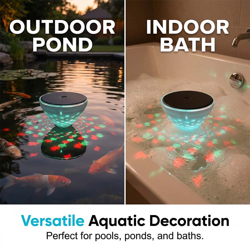 Solar Floating Pool Light – Fish-Pattern Projection Light for Pool, Pond & Outdoor Water Décor