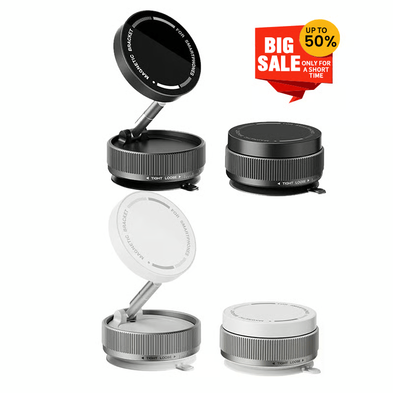 One-Step Lock Magnetic Vacuum Phone Mount