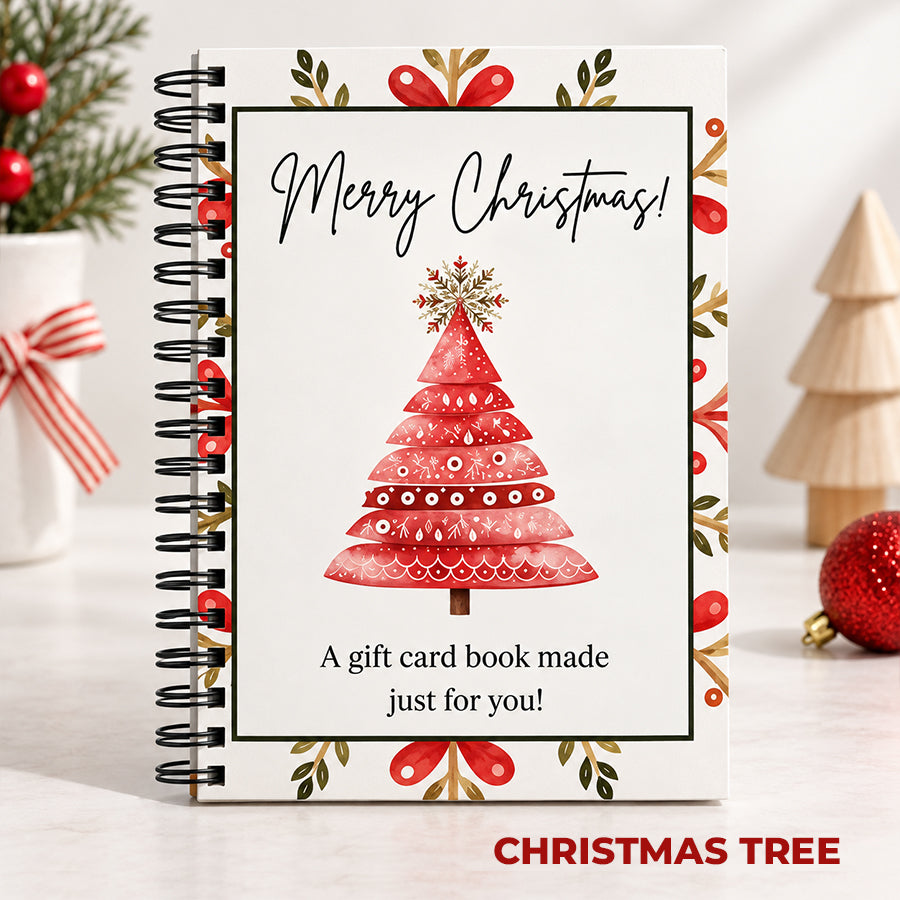Christmas Gift Card Book – 12 Gift Card Pages & Personal Message Holder
