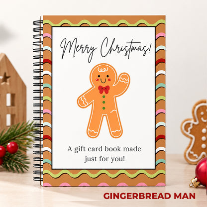 Christmas Gift Card Book – 12 Gift Card Pages & Personal Message Holder