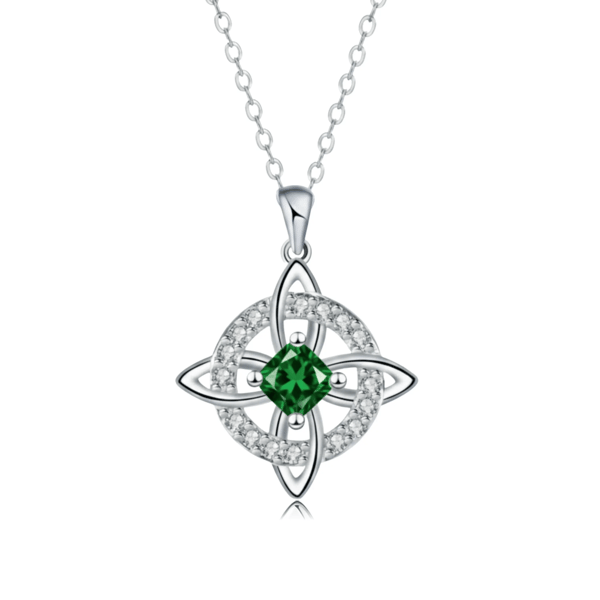 Mystical Birthstone Witches Knot Necklace – Natural Crystal🔮💞Protect Your Loved Ones