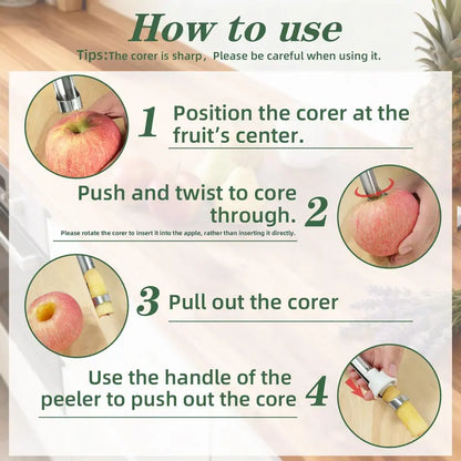 2 in 1 Apple Corer and Peeler Tool