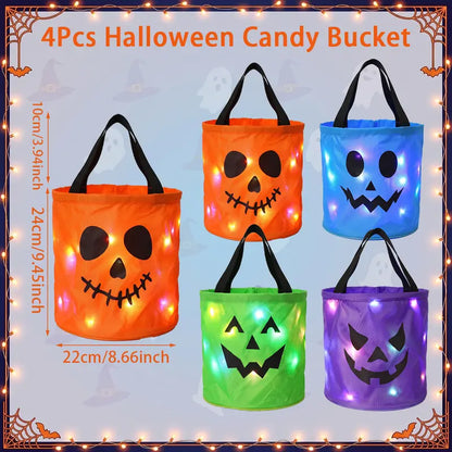 Halloween Candy Bucket With LED Lights