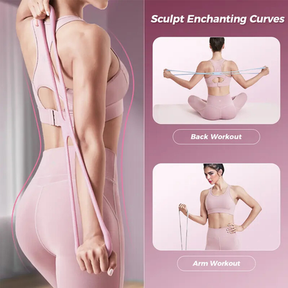 8-Shape Resistance Band 💪 with Comfort Massage Grip