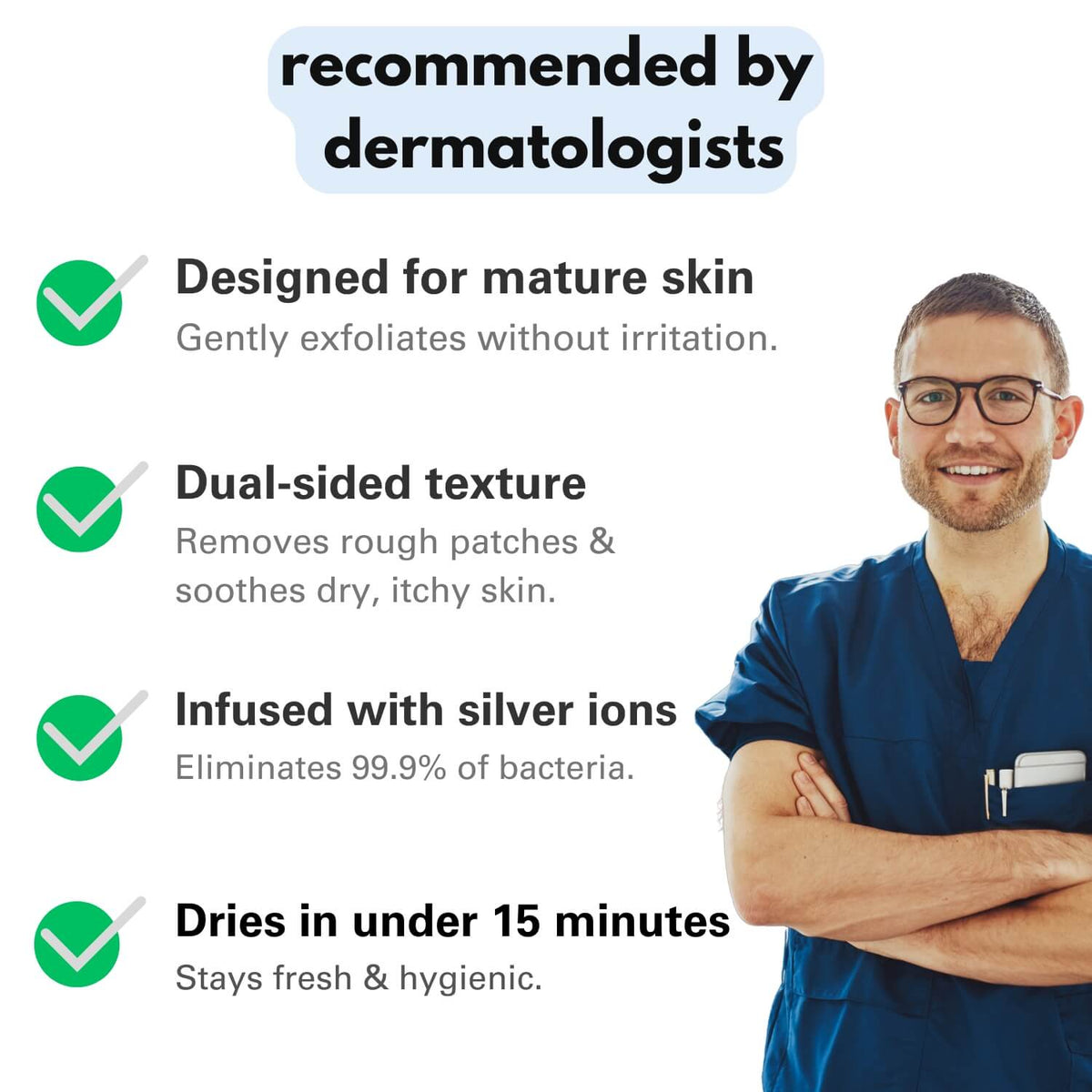 Tiktrove Exfoliating Antibacterial Shower Towel