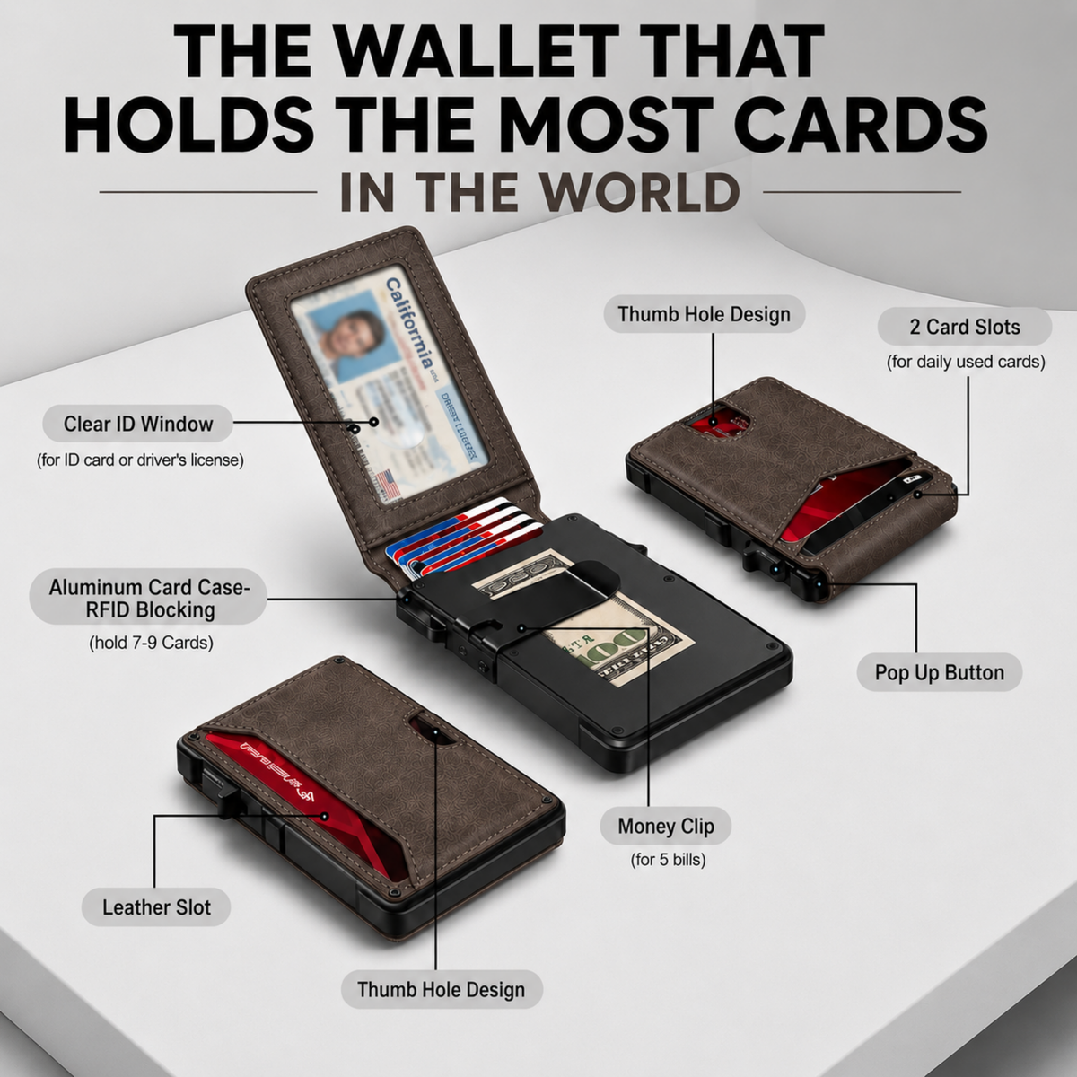 Minimalist Wallet - Maximum Capacity. Minimal Footprint.
