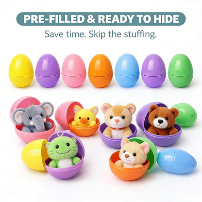 🔥Plush Animals Pre-Filled Easter Eggs （1 Set 36 Pcs ）