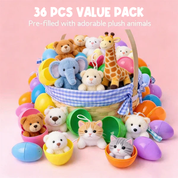 🔥Plush Animals Pre-Filled Easter Eggs （1 Set 36 Pcs ）