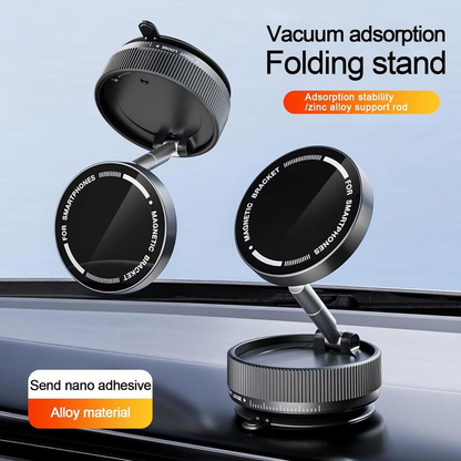 One-Step Lock Magnetic Vacuum Phone Mount