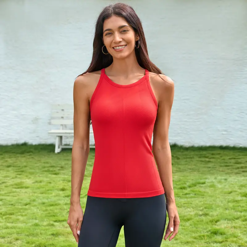 Built-In Bra Racerback Sports Cami Top