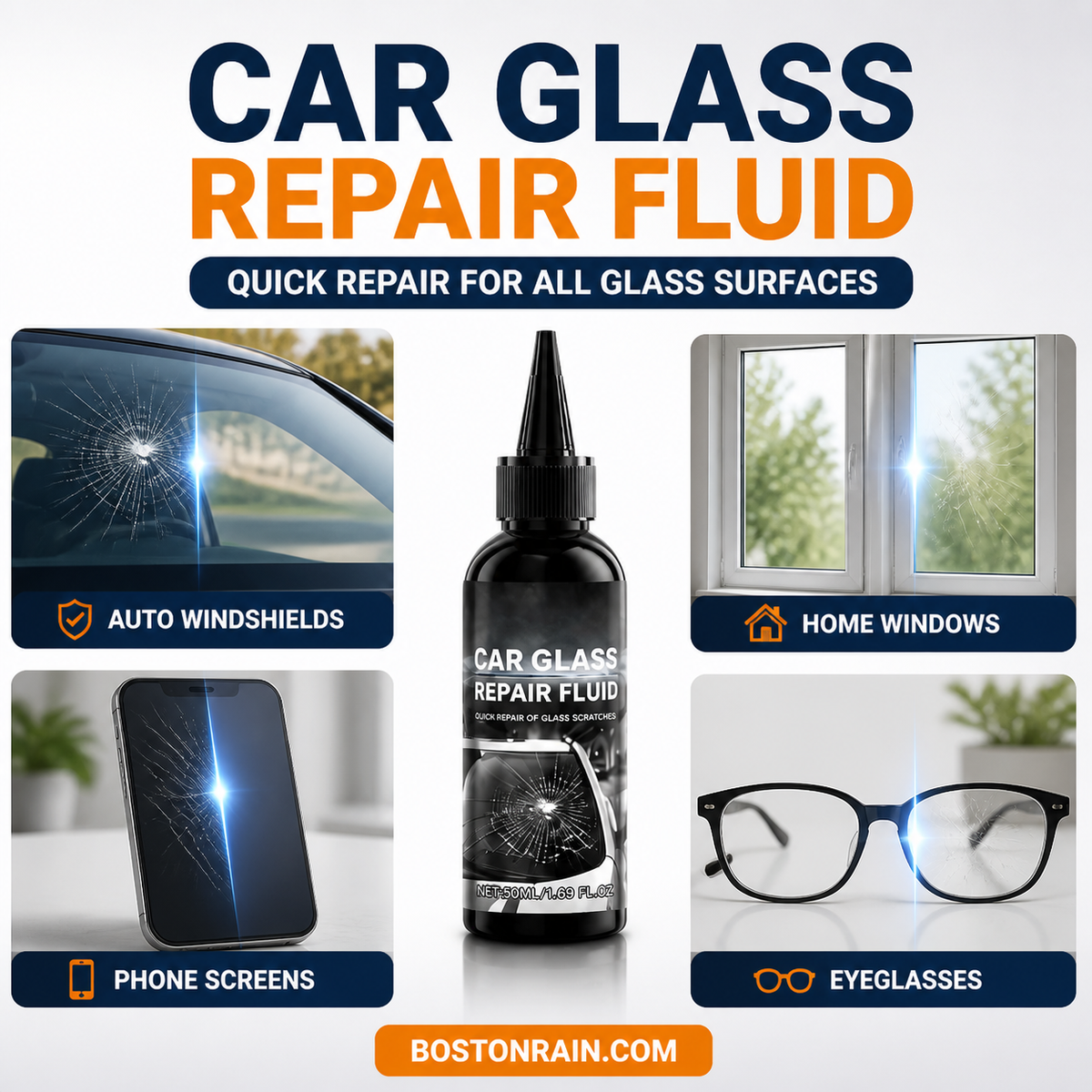 Fast-Acting Windshield Crack & Chip Repair Kit