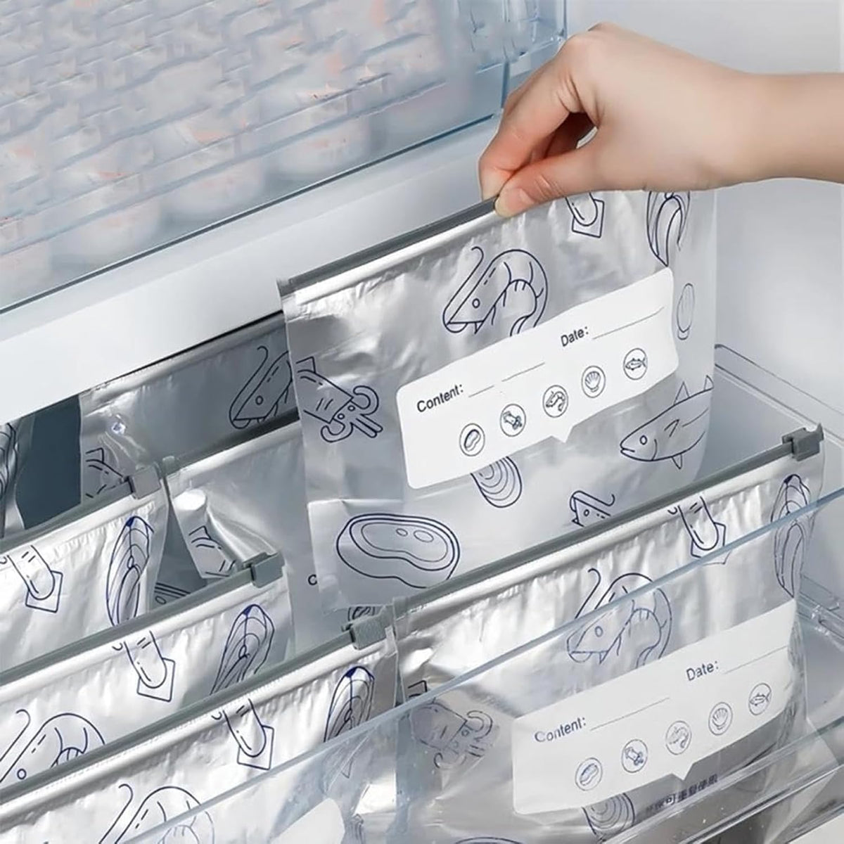 Reusable Aluminum Foil Freshness Seal Bags 🍴✨（1 Set 10 PCS）