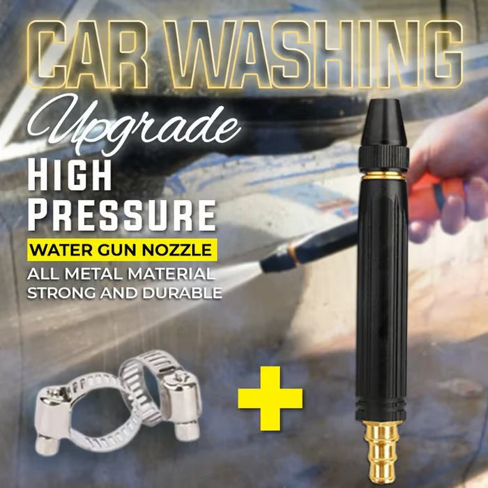 High-Pressure Hose Spray Gun with Brush Attachment