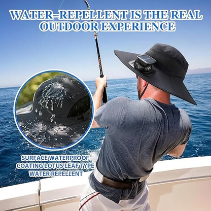 🔥2026 Summer Hot Sale🔥 New Ultralight Solar Fan Sun Hat – Lighter Than a Baseball!⚾(Only 11oz)