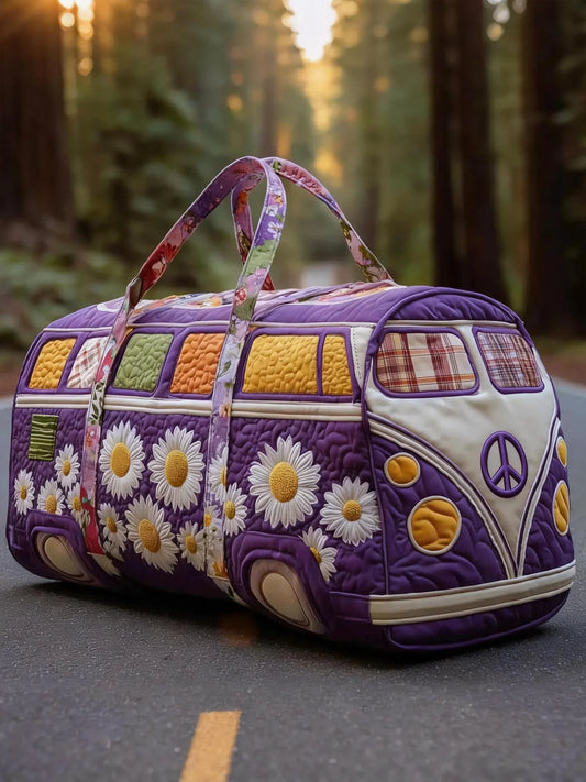 Hippie Van Quilted Duffle Bag