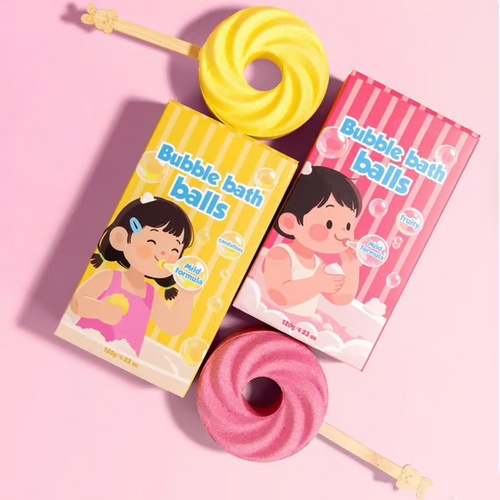 🧠🧩Perfect Gift for Kids🎁Cute Lollipop Bath Bomb – Colorful Bubble Bath Ball for Fun Bath Time