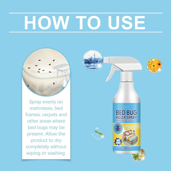 🔥Bed Bug Killer Spray — Kills Bed Bugs on Contact & Eggs — Natural Plant-Based Formula