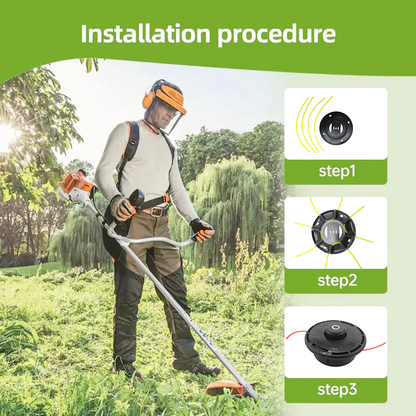 Universal Steel Wire Trimmer Head Replacement-Heavy-Duty Weed Brush Cutter