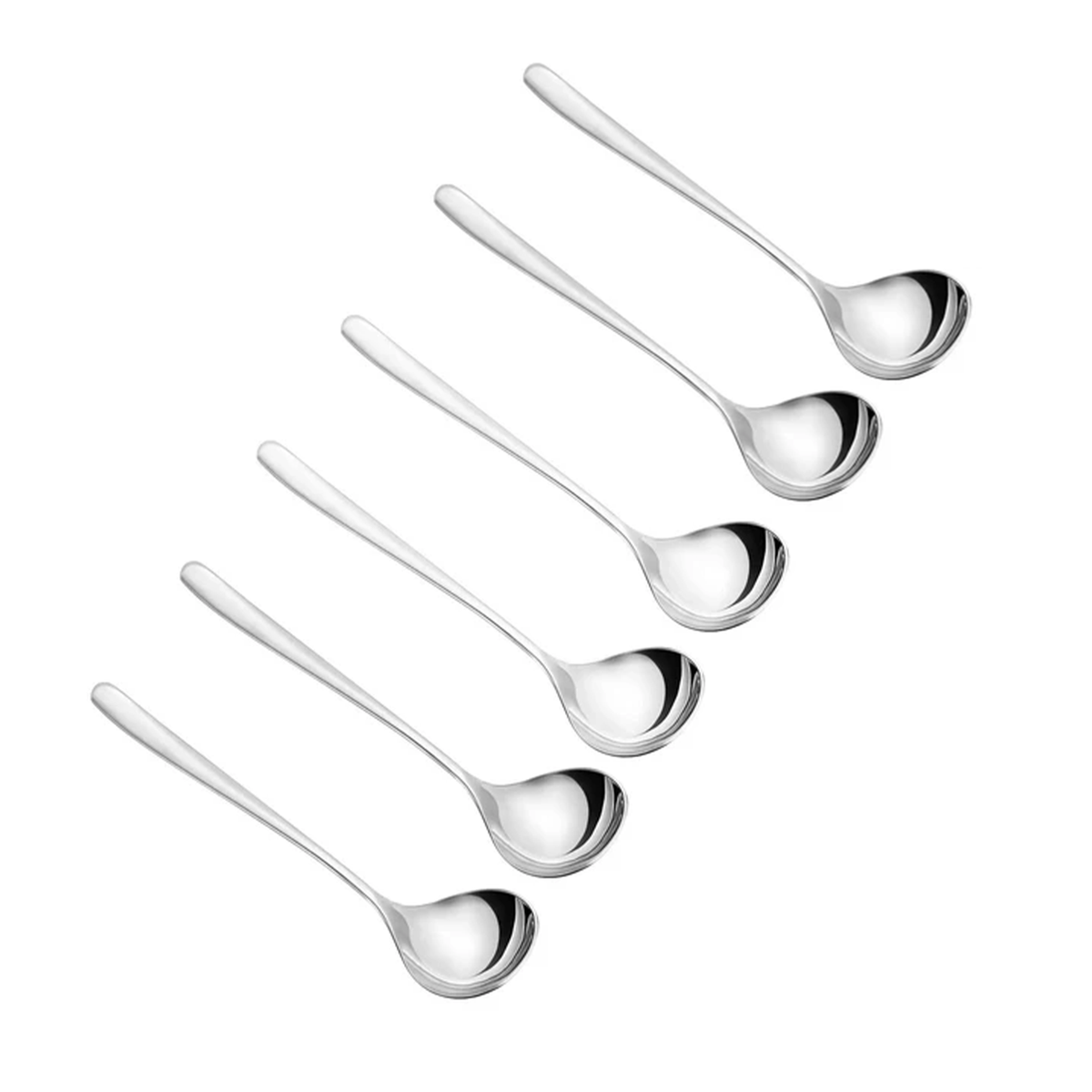 🍲 4/6 PCs Stainless Steel Soup Spoon Set