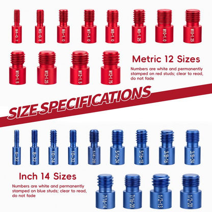 44Pcs Nut & Bolt Thread Checker