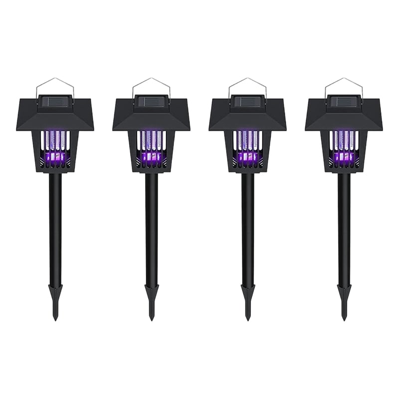 Eco-Friendly - 2-in-1 Flickering Flame - Solar Powered Mosquito Zapper & Garden Stake Light