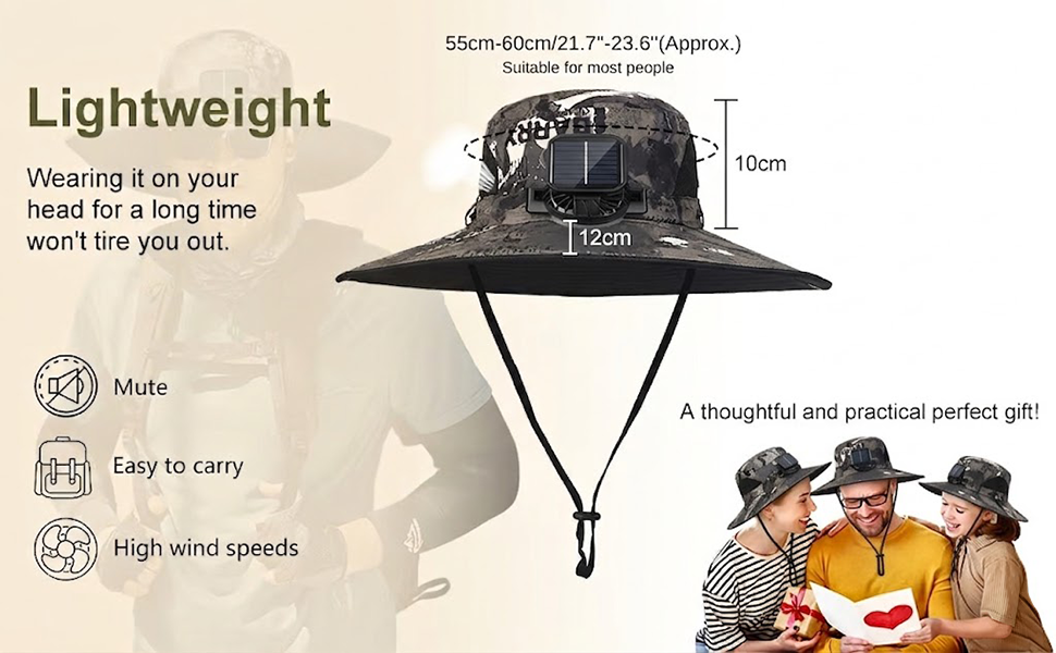 🔥2026 Summer Hot Sale🔥 New Ultralight Solar Fan Sun Hat – Lighter Than a Baseball!⚾(Only 11oz)