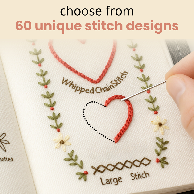 🔥 🌈Beginner-Friendly💕 Embroidery Stitch Book