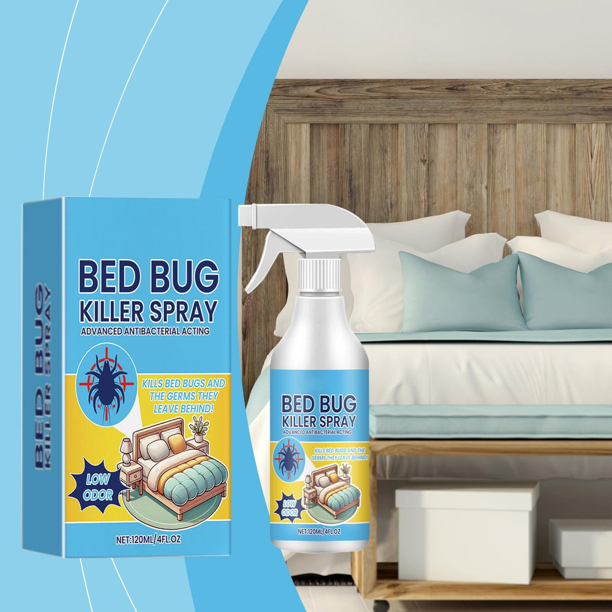 🔥Bed Bug Killer Spray — Kills Bed Bugs on Contact & Eggs — Natural Plant-Based Formula