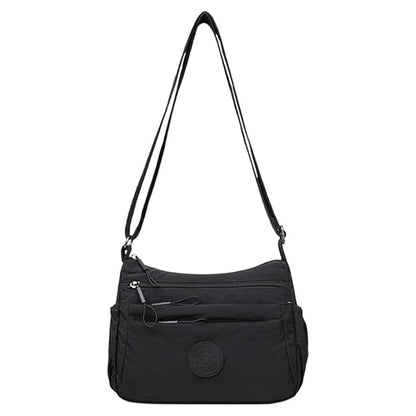 Solid Color Fashionable Multi-pocket Zipper Crossbody Bag