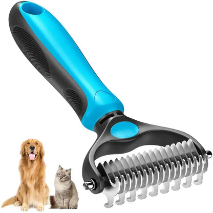 🐾 FLASH SALE: 50% OFF! ✨ Double-Sided Deshedding Pet Brush – Dual-Sided, Ergonomic & Gentle for Dogs & Cats 🐶