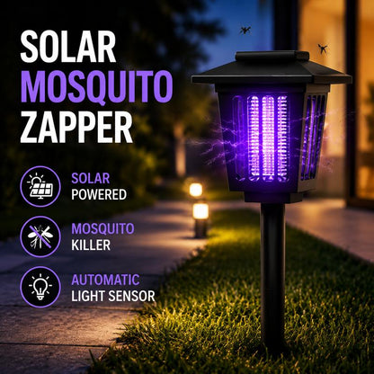 Eco-Friendly - 2-in-1 Flickering Flame - Solar Powered Mosquito Zapper & Garden Stake Light
