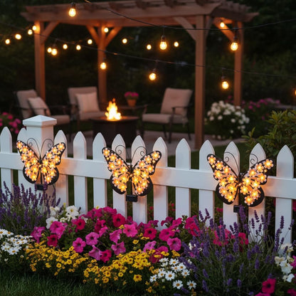 🔥2026 Hot Sales 50% OFF🔥Solar Lights Outdoor Metal Butterfly Wall Decor