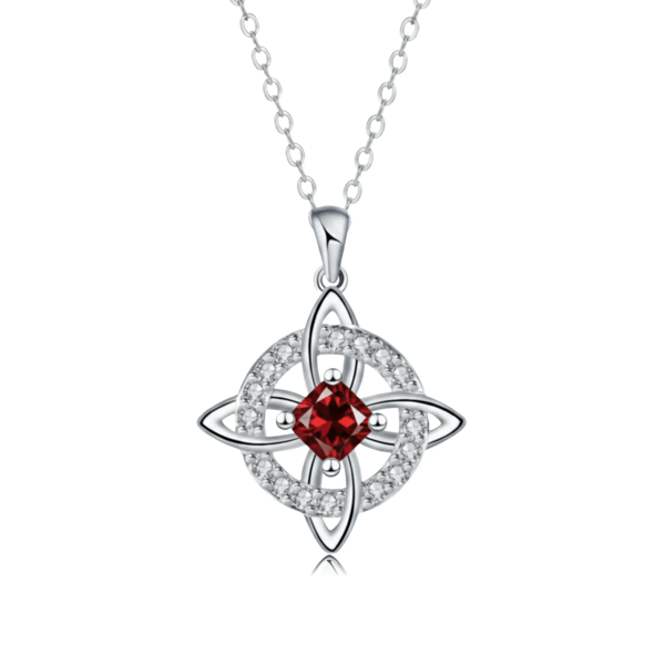 Mystical Birthstone Witches Knot Necklace – Natural Crystal🔮💞Protect Your Loved Ones