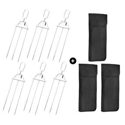 3-Way Stainless Steel BBQ Skewers