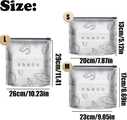 Reusable Aluminum Foil Freshness Seal Bags 🍴✨（1 Set 10 PCS）