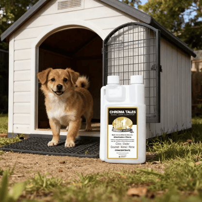 Kennel Odor Eliminator 🍑  Concentrate – Non-Enzymatic, Apricot & Fresh Scents for Tough Pet Odors