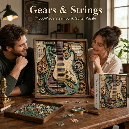 🔥LAST DAY 50% OFF 🧩Creative Steampunk Guitar 3D Puzzle