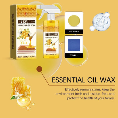 Beeswaxs Wood Polish Spray 120ml | Natural Shine & Protection for Furniture, Floors, Cabinets – Non-Greasy, Anti-Dust Finish