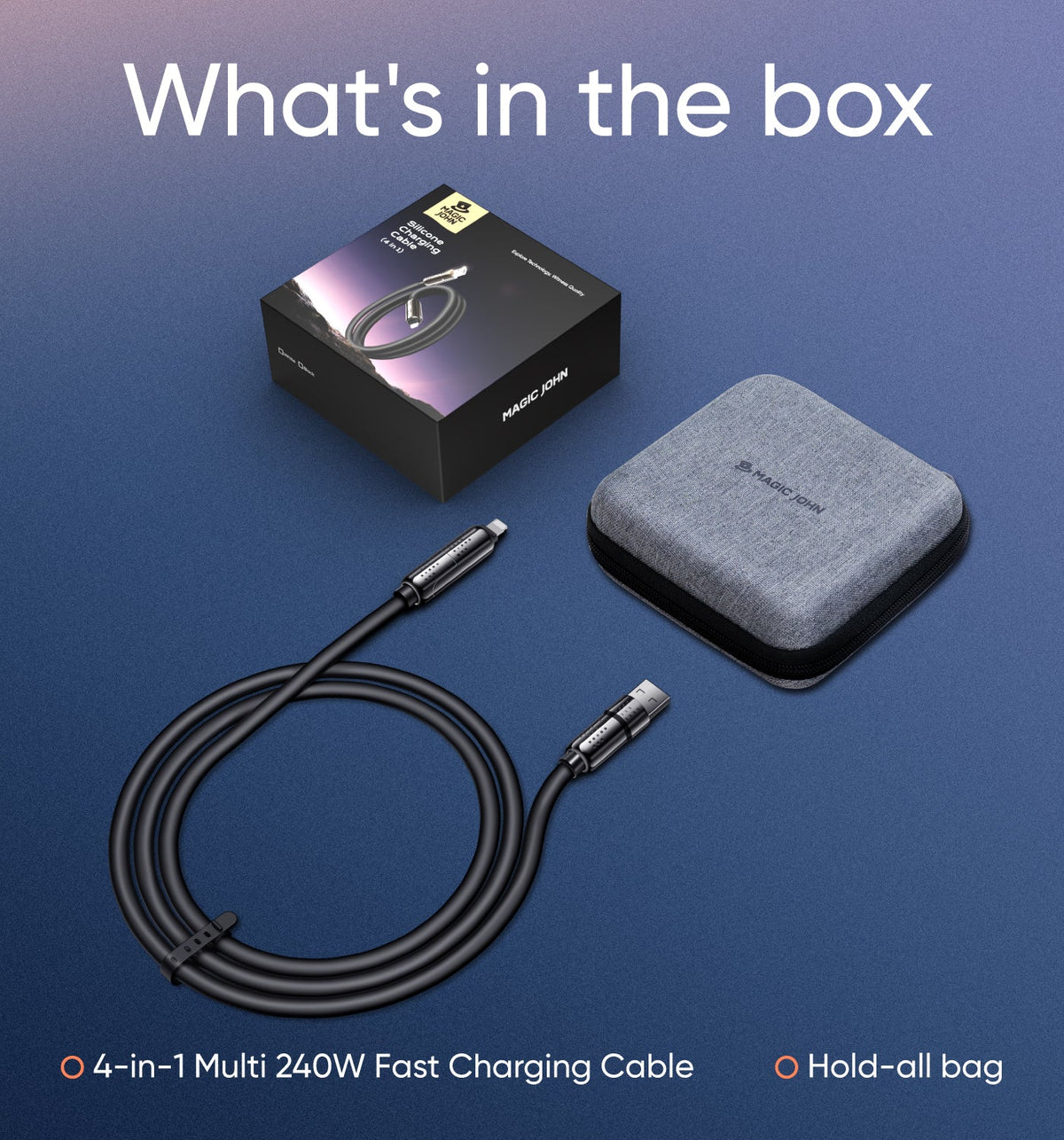 🔥240W 4-in-1 USB Fast Charging Cable