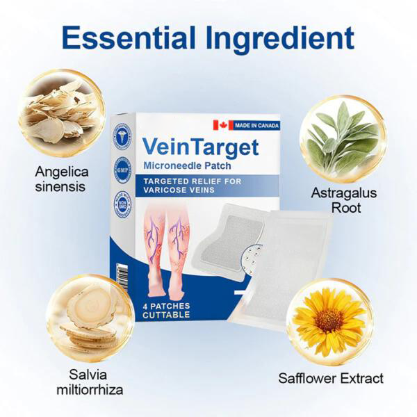 👨‍⚕️✅✅VeinTarget Microneedle Patch⚡Instant Relief, Long-Term Results