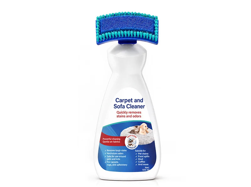 No-Wash Carpet & Sofa Cleaner with Brush