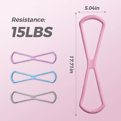 8-Shape Resistance Band 💪 with Comfort Massage Grip