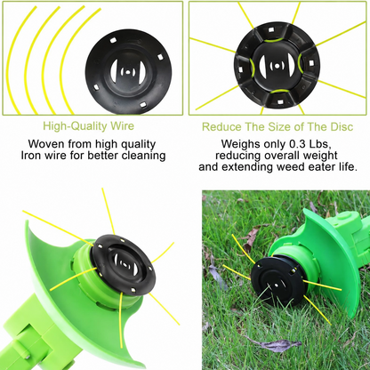 Universal Steel Wire Trimmer Head Replacement-Heavy-Duty Weed Brush Cutter