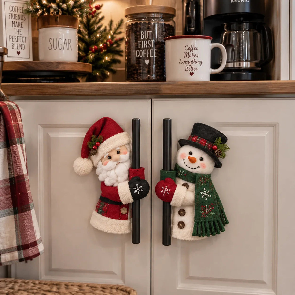☃️🎅Christmas Santa & Snowman Handle Huggers