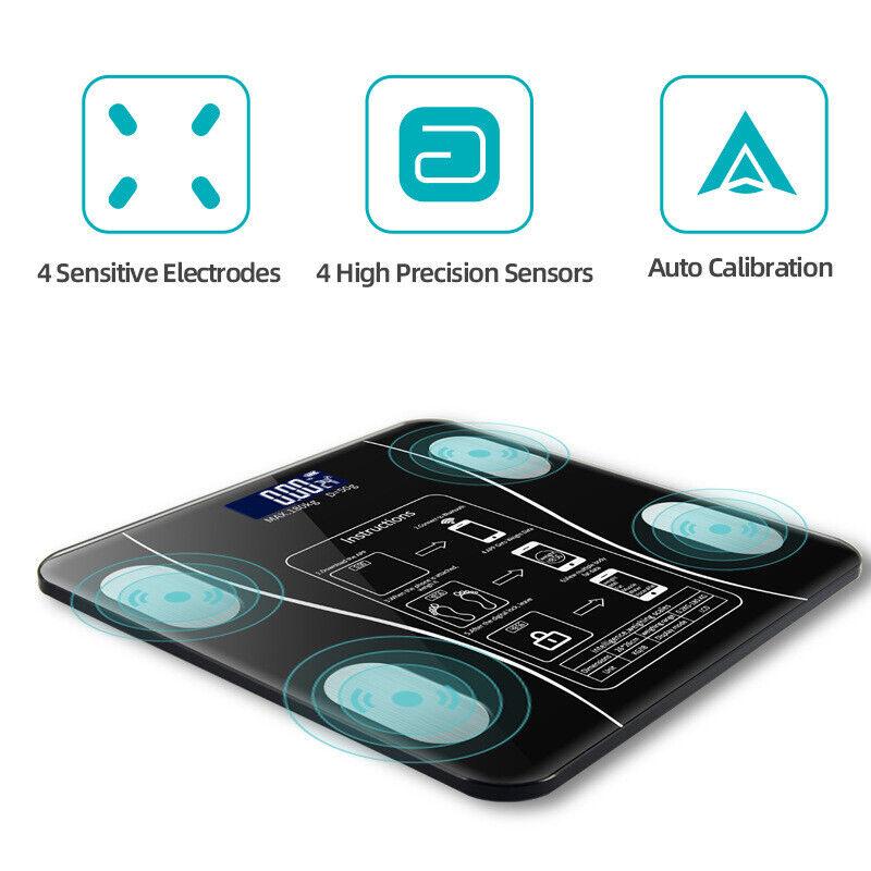 Smart BMI Digital Wireless Weight Scales with LCD Display