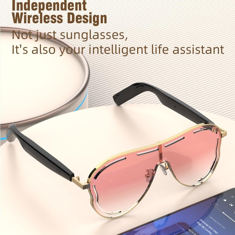 😎 Smart Bluetooth 5.4 Audio Sunglasses – Open-Ear, UV & Blue Light Protection